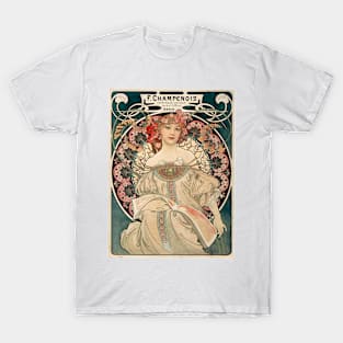 Aphonse Mucha F. Champenois imprimeur éditeur T-Shirt